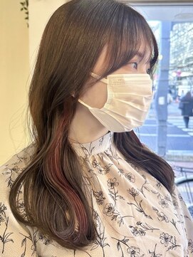 アプリ バイ リアン 浦和(appri by Rien) インナーカラー / ピンクベージュ