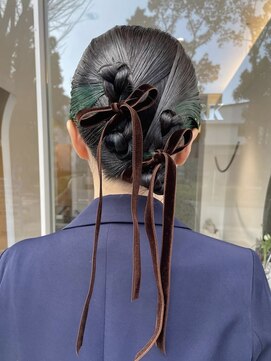 ユルクメゾンシティ 名古屋(JURK MAISON CITY) 【ami style】卒業式ヘアセット タイトアレンジ リボンアレンジ