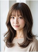 菊仲担当・大人の外ハネレイヤーミディ