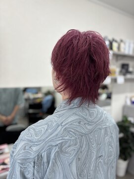 ミラージュ 船橋(Miraju) ショート/カシスピンクヘア/スペインカール[船橋/men's]