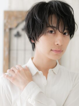 モッズヘア メン 仙台愛子駅前店(mod's hair men) 20代30代ニュアンスデザイン黒髪メンズショートa仙台愛子