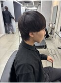曲がる縮毛矯正/men's/センターパート/ダウンパーマ/新宿/藤沼