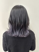 オレンジ 十三店(ORANGE)&nbsp;透明感ラベンダーグレージュ/外ハネミディ/切りっぱなし