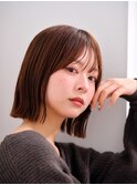 韓国レイヤーボブ×小顔バング