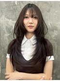 縮毛矯正髪質改善レイヤーカットトリートメントダブルカラー
