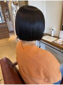 カットで作るパッツリボブ