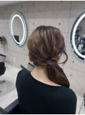 サイドポニー/心斎橋ヘアセット