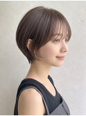 夏カラーブリーチなし/丸みショートボブ抜け感/くびれp大宮
