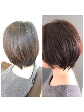 ランガリ ヘアアンドスパ(Rangali Hair&Spa) 大人なショートボブにラベンダーアッシュの艶髪