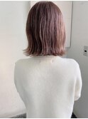 ピンクブラウンにボブレイヤーで脱マンネリ◎sk