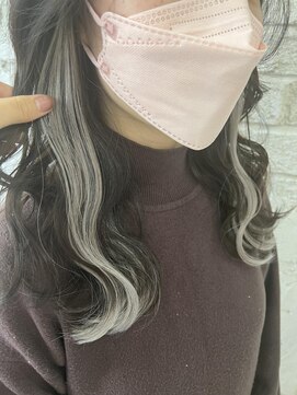 プライズ 池袋店(prize) シルバーアッシュイヤリングカラーエクステ学割U24池袋9049