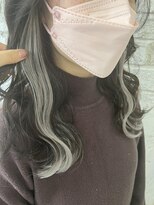 プライズ 池袋店(prize) シルバーアッシュイヤリングカラーエクステ学割U24池袋9049