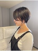 前髪なしショート