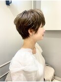 ハイライト/レイヤーショート/大人ショート/白髪ぼかし／銀座