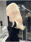 ミルクティーベージュダブルカラーケアブリーチインナーカラー