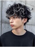 ハイライトバレイヤージュショートボブ/ブリーチ/韓国マッシュ