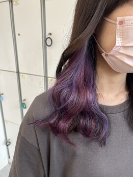 エレン 新百合ヶ丘店(ELEN) インナーカラー×ピンク×パープル