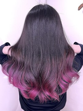 ブレイズヘアー(BLAZEhair) ラベンダーピンクグラデーションカラー×ブリーチ２回