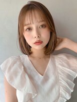 ★斜めバング美髪サイドバングワンカール愛され艶感#321f0408