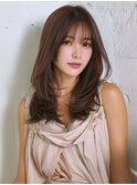 ☆ホワイトグレージュミニウルフデジタルパーマチェリーブラウン