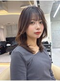 イメチェンヘアスタイル美髪のススメワイドバングブルーブラック