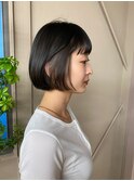 20代30代小顔ヘルシー艶感グレージュイヤリングカラー外ハネ