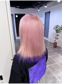 ホワイトグレージュ/デジタルパーマ/チェリーブラウン/栄