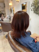 クッキー ヘアーアンドメイク(COOKIE Hair&Make)&nbsp;【COOKIE】ツヤ感引き立つレッドブラウンレイヤー