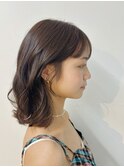 ボブ レイヤー パーマ ウエーブ ニュアンス 艶カラー レイヤー