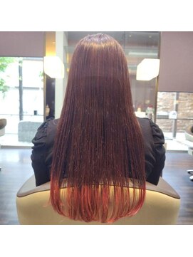 エノモト(ENOMOTO) 透明感ピンク裾カラー髪質改善トリートメントストレートロング