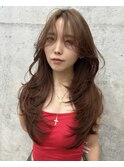 海外ガール風ロングレイヤーカット/バタフライカット/小顔カット