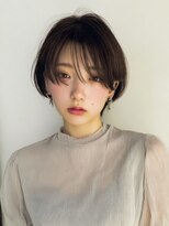 ツイ 新潟駅南けやき通り(tui)&nbsp;前髪長めショート/丸みショート/シースルーバング/ブラウンヘア