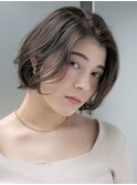 20代30代40代冬◎アッシュベージュで艶髪ボブ