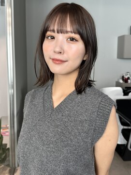 トリッカ シブヤ(TRICCA SHIBUYA) ミディアムくびれ巻き結べるボブ顔まわりカット前髪イメチェン