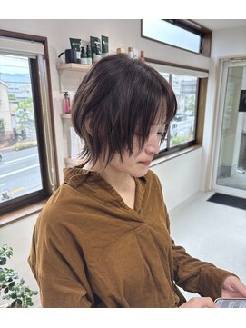 メロウ(mellow) レイヤーボブ×グレージュ