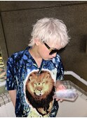 ホワイトブロンドカラー波巻きツイストスパイラル