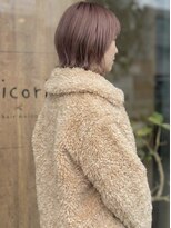 ニコリヘアワークス(nicori hair works)&nbsp;ボブ×ハイライト×ピンクベージュ3