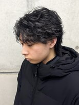 オーシャントーキョー ホワイト 原宿(OCEAN TOKYO WHITE)&nbsp;お客様スタイルセンターパートウルフ黒髪フェザーパーマ