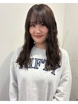 エフ ヘアーアンドリラクゼーション(F. hair & relaxation) 透けバング×やわらかラフロングパーマ