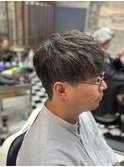 波巻きツイストスパイラルリバースセンターパートニュアンスパT