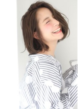 キャンバス バイ ネオリーブ 横浜西口(Canvas by neo.) 大人可愛い ラフ とろみベージュカラー 小顔 ボブ ゆるふわ