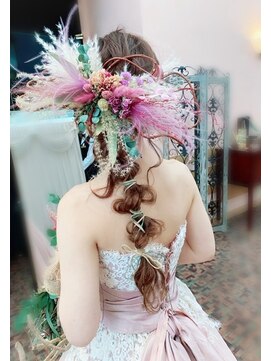 アムールマヤ 編みおろしヘアアレンジ☆ブライダル