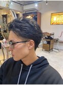 アップバング ツーブロック
