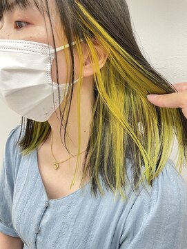 テトラ バイ ネオリーブ 横浜西口店(tetra by neolive) 横浜★インナーカラーで派手髪イエロー