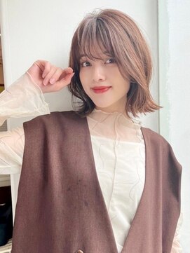 キートスバイガーランド (Kiitos by Garland) ニュアンスボブ×柔らかベージュ