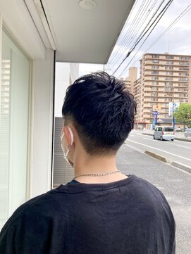 モヅ美容室 チェルム 四日市店(MOZ美容室 cheRm) ショート×ネイビーブラック