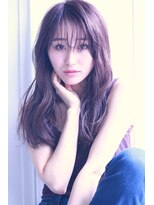 ソイクフ 四条大宮店(SOY-KUFU)&nbsp;大人可愛い20代30代40代前髪パーマグレーベージュレイヤーロング