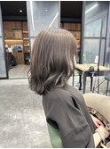 切りっぱなし/ミディアム/アッシュグレージュ/本厚木