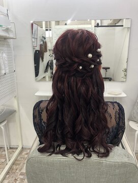 ヘアセットサロン クリアリティ(clarity) ゆるふわハーフアップサイドまとめ