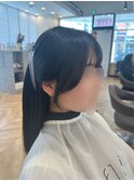 結んでも下ろしても可愛い顔まわり